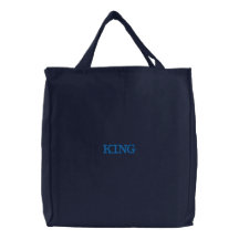 Custom King Text Fourre-tout Épicerie Magasin Bags