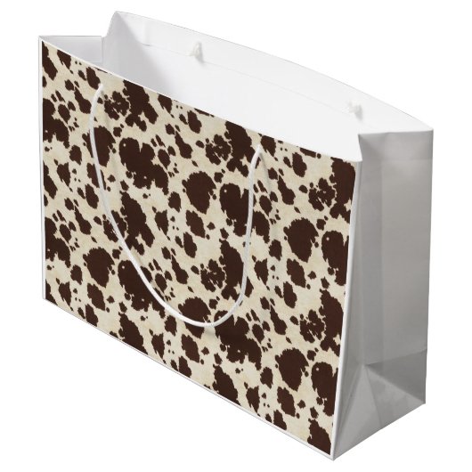 Sac Brown et blanc de cowprint (Dos Angle)