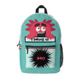 Sac Buddy Happy Red Monster Nom de l'enfant sac à 
