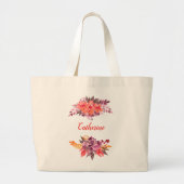Sac cabas à bouquet floral personnalisé (Devant)