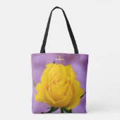 Sac cabas à rose jaune unique (Dos)