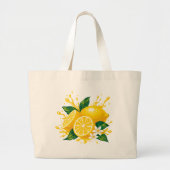 Sac cabas avec une impression de citron vif (Devant)