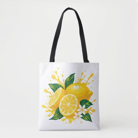 Sac cabas avec une impression de citron vif (Devant)