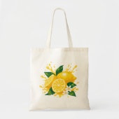 Sac cabas avec une impression de citron vif (Devant)