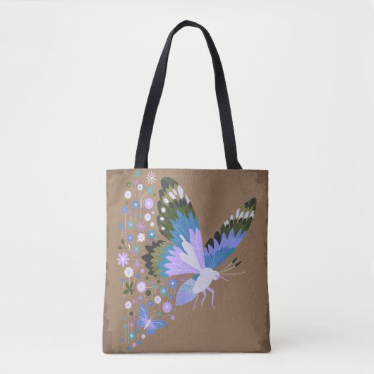 Sac cabas botanique Papillon Sourdine (Devant)