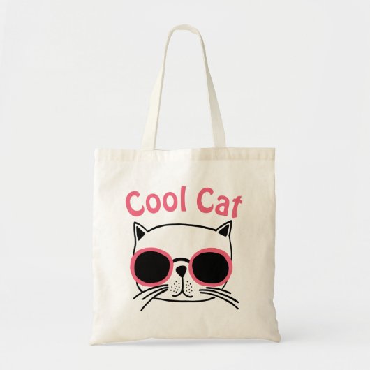 Sac cabas budget Chat Cool (Devant)