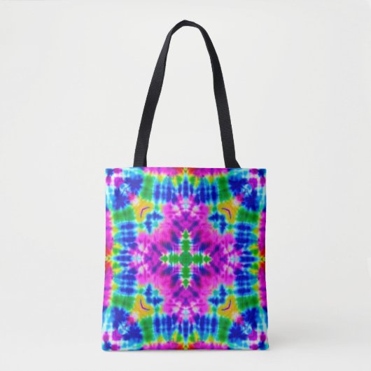 Sac cabas carré tie dye (Devant)
