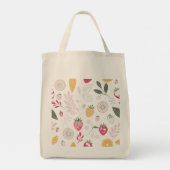 Sac cabas de courses avec des fruits mignons (Dos)