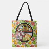 Sac cabas de marché tout imprimer 3 - Voir le dos (Devant)