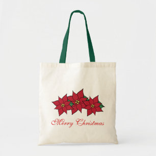 Sac cabas de Noël Poinsettias Fêtes