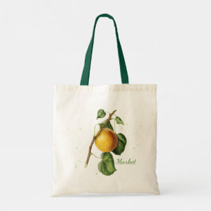 Sac cabas du marché aux fruits botaniques