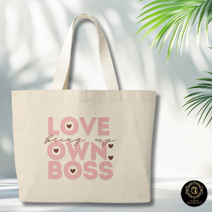 Sac cabas en coton Chic d'être mon propre patron t