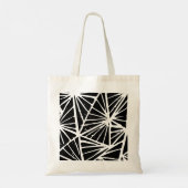 Sac cabas en linogravure Triangles abstraits (Dos)