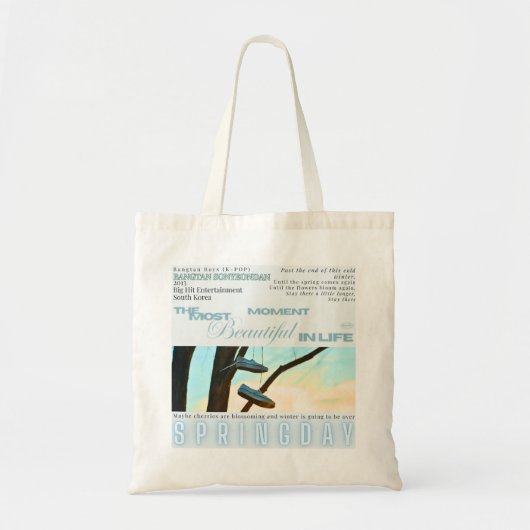 Sac cabas en toile d'arbre d'hiver (Devant)