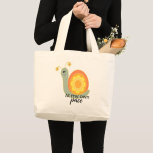 Sac cabas en toile escargot mignon à mon propre ry