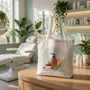Sac cabas en toile pour produits de beauté naturel