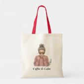 Sac cabas esthétique grand-mère café cosy (Dos)