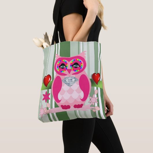 Sac cabas Fête des mères Hibou (De près)
