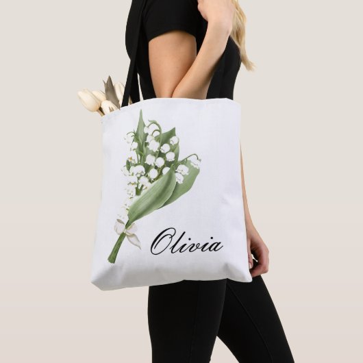 SAC CABAS FLEUR BLANC (De près)