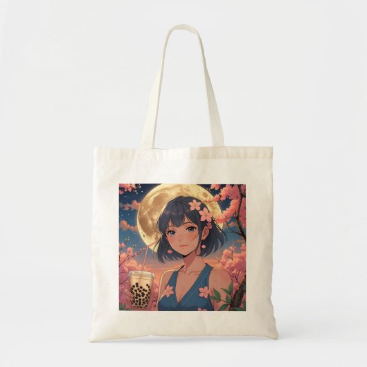 Sac cabas Fleur sous la Lune (Devant)
