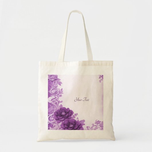 Sac cabas Fleurs Violettes Fleurissent (Devant)