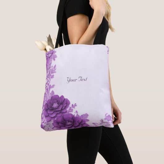 Sac cabas Fleurs Violettes Fleurissent (De près)