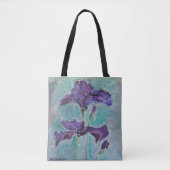 Sac cabas floral avec Iris barbu (Devant)