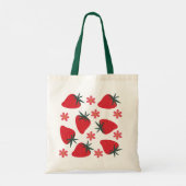 Sac cabas fraises simple rose vert rouge (Dos)