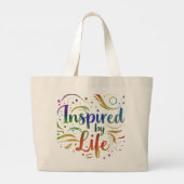 Sac cabas géant « Inspiré par la vie » (Dos)