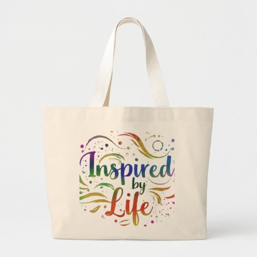 Sac cabas géant « Inspiré par la vie » (Devant)