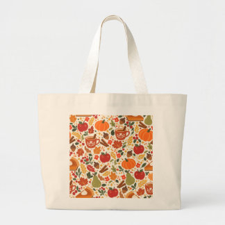Sac cabas géant motif de citrouille de récolte d'a
