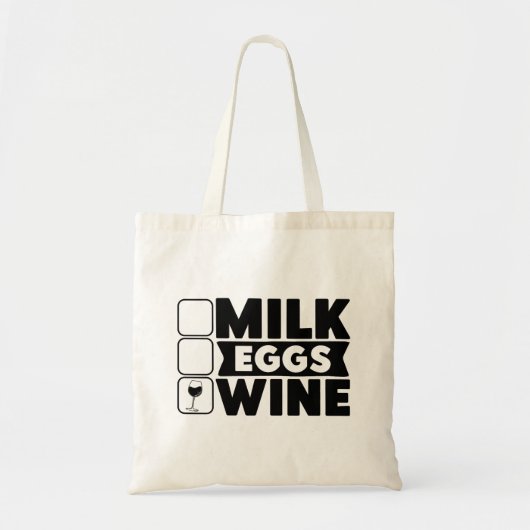 Sac cabas Lait, Œufs, Vin (Devant)
