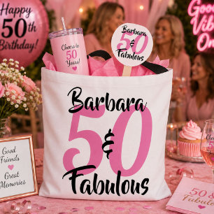 Sac cabas personnalisé 50 ans & Fabulosité pour an