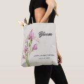 Sac cabas personnalisé à l'iris aquarelle | Floral (De près)
