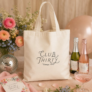 Sac cabas personnalisé Club Thirty pour anniversai