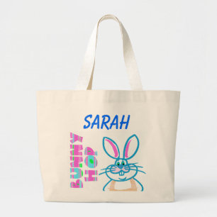 SAC CABAS PERSONNALISÉ LAPIN DE PÂQUES