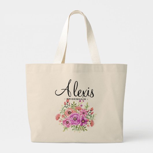 Sac cabas pour demoiselles d'honneur à motif flora (Dos)