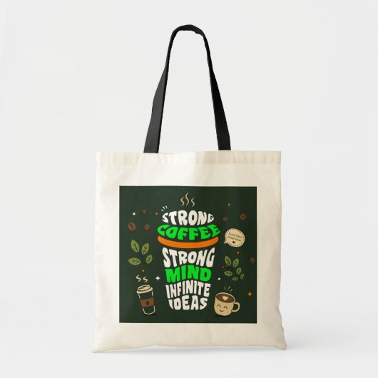 Sac cabas typographique pour amateur de café (Devant)