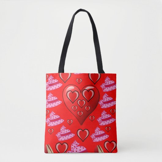sac cabas valentines day amour coeurs (Devant)