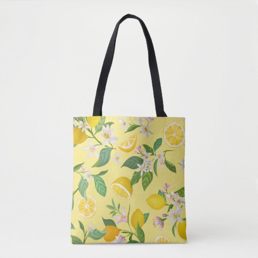 Sac cabas vibrant fleur de citronnier (Devant)