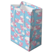 Sac cadeau 1er anniversaire pour porc volant migno (Dos Angle)