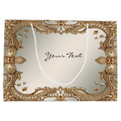 Sac Cadeau à Cadre Doré Orné (Dos)