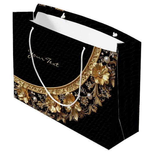 Sac cadeau à cadre doré orné (Dos Angle)