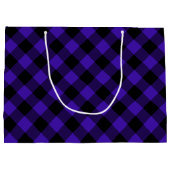 Sac cadeau à carreaux bleus (Dos)