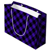 Sac cadeau à carreaux bleus (Dos Angle)