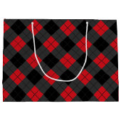 Sac cadeau à carreaux rouges (Dos)