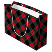 Sac cadeau à carreaux rouges (Dos Angle)