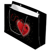 Sac cadeau à cœur rouge (Devant Angle)