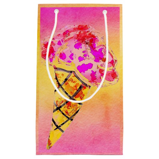 Sac cadeau à cône de crème glacée (Devant)