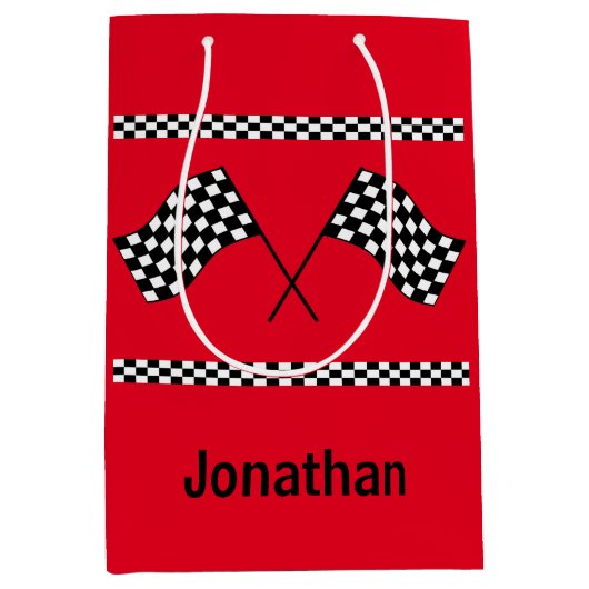 Sac cadeau À damiers Drapeau Design (Devant)